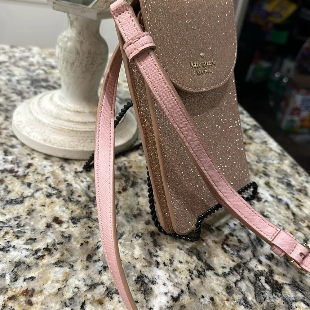Kate Spade glitter crossbody cell phone purse - Image 4