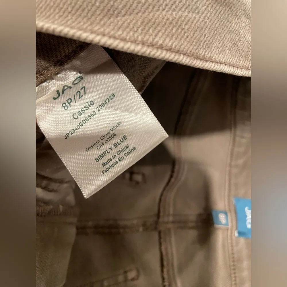 NWT JAG Size 8P Cassie Taupe Mid Rise Slim Fit Straight Leg Cotton Stretch Jeans - Image 13