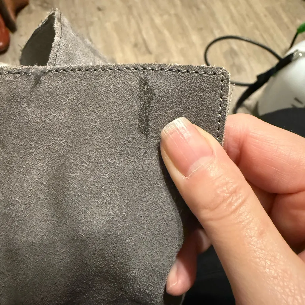 Women's Gray and Brown Heeled Boots Size 10 - Image 3