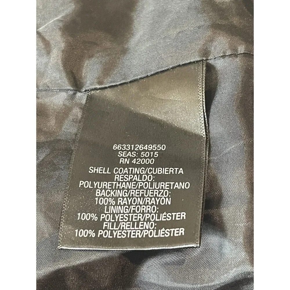 Joe Boxer Black Faux Leather Moto Biker Classic 3x Jacket - Image 10