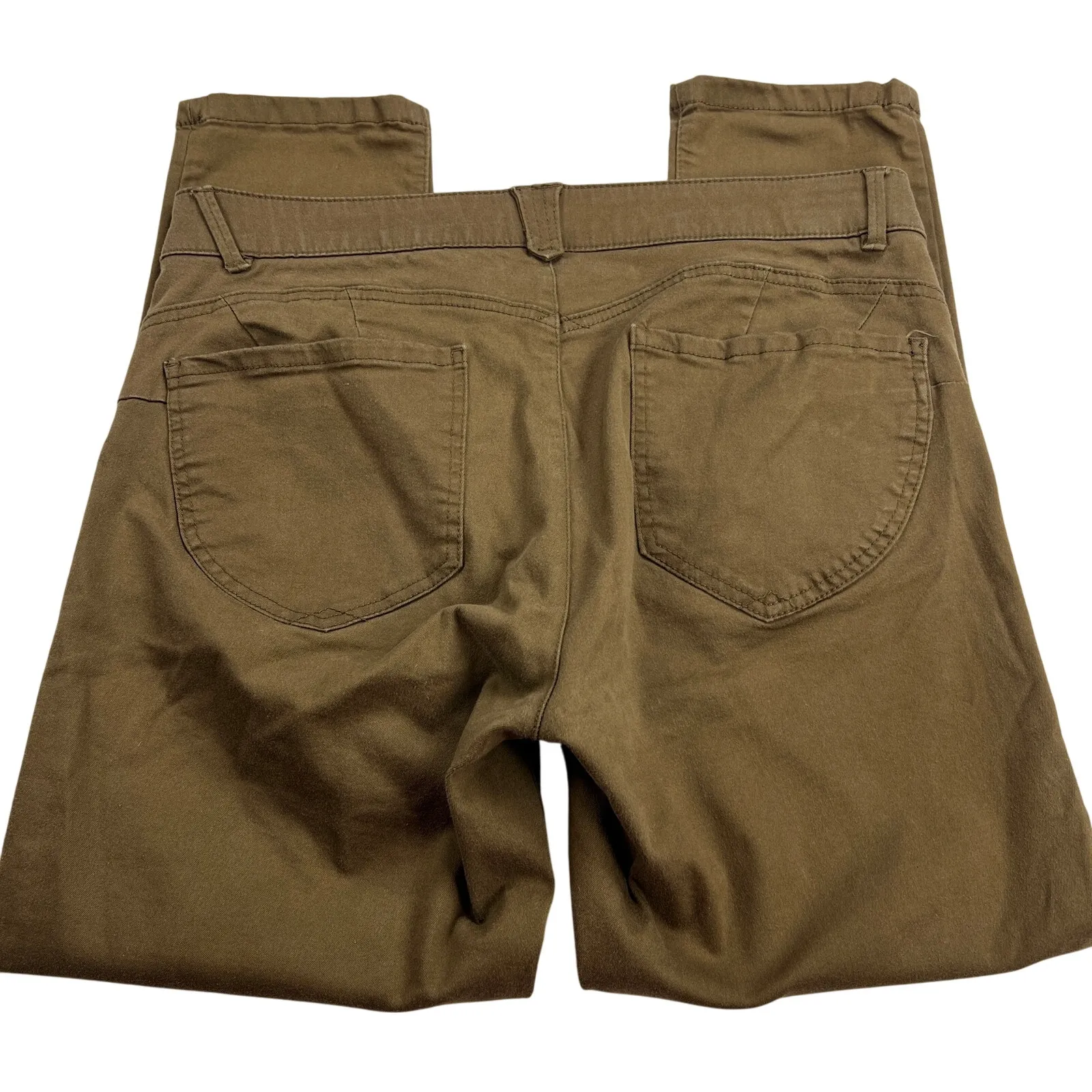 Democracy "Ab"Solution British Khaki Mid Rise Crop Jeans Tummy Control Size 12 - Image 3