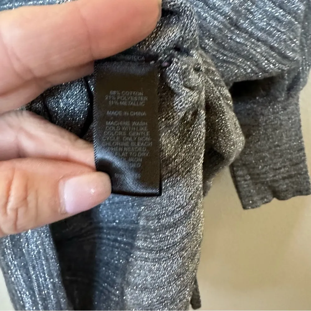 ❤️Express grey & metallic silver sparkle sweater S  CLEARANCE - Image 6