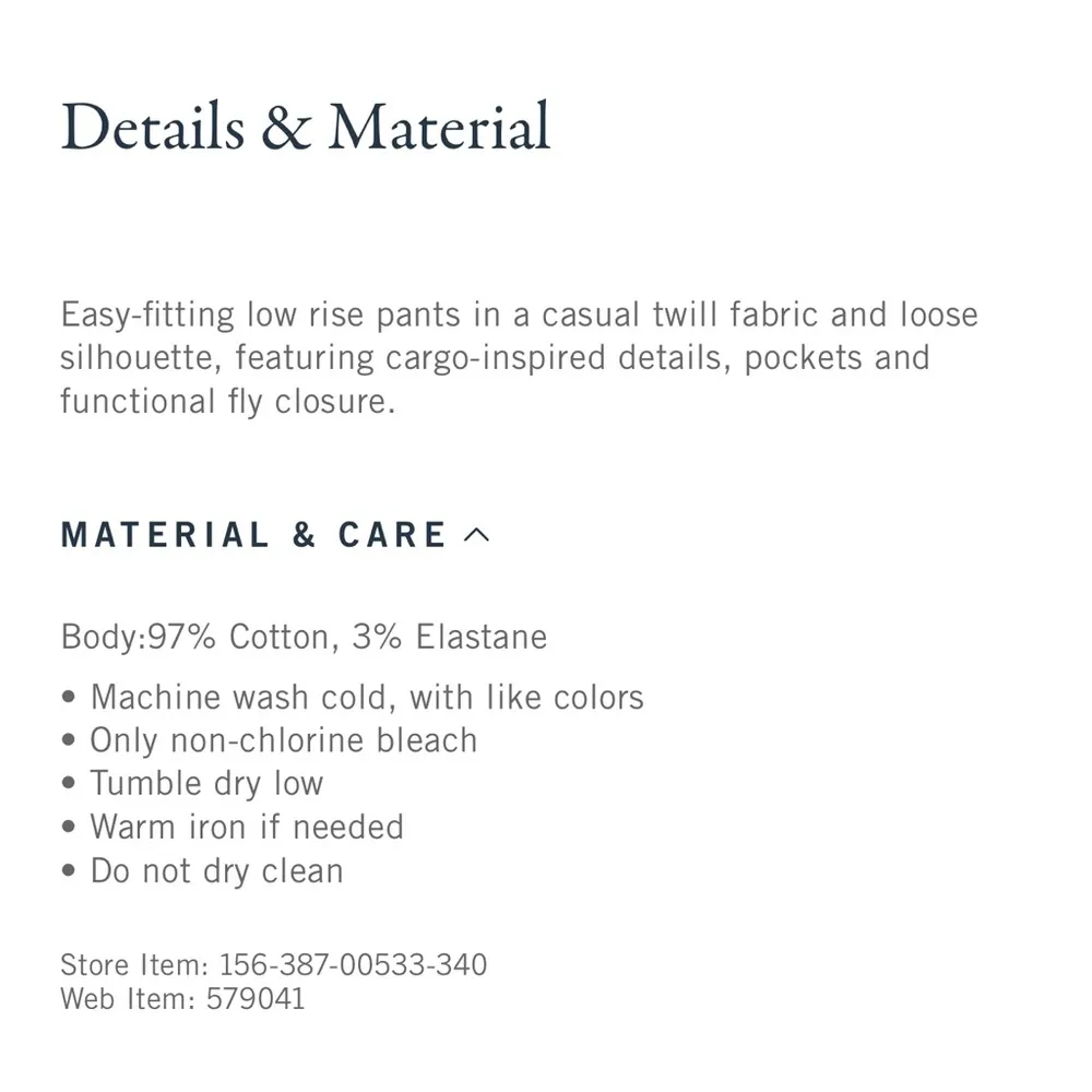 Low Rise Loose Cargo Pants (27 L) - Image 6