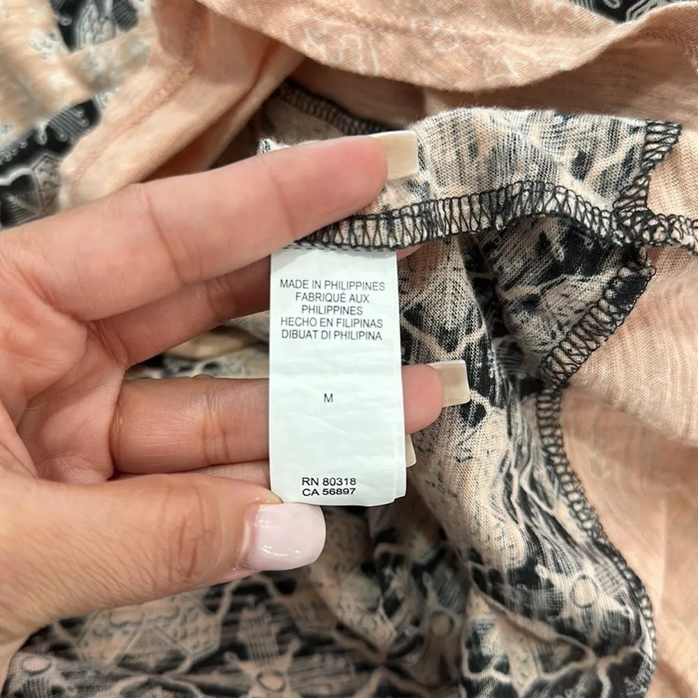 Sleeveless V Neck Boho Knit Tank Top Sz M - Image 5