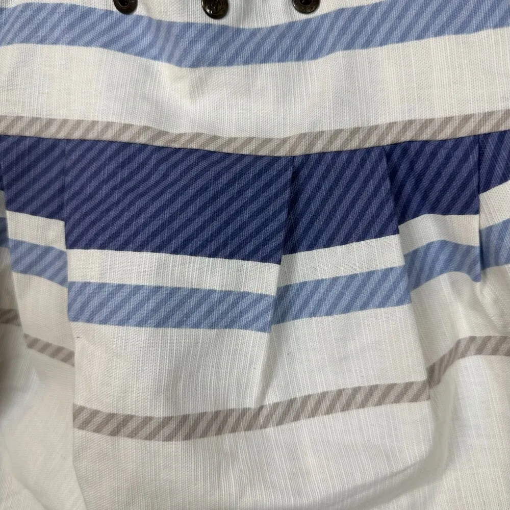 Backroad Imports Fair Trade Handmade Reversible Tote Purse Bag Blue - Image 6