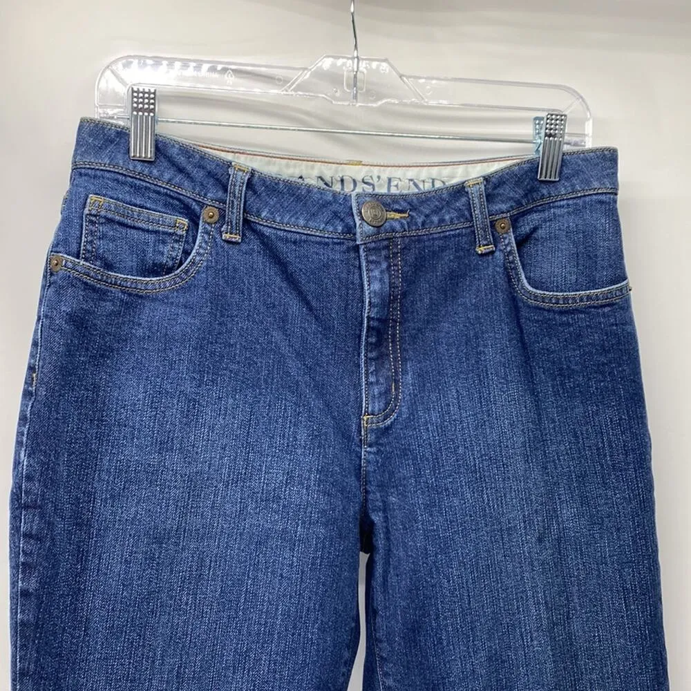 Land’s End modern waisted original fit boot leg mid rise closet staple sz 8 - Image 2