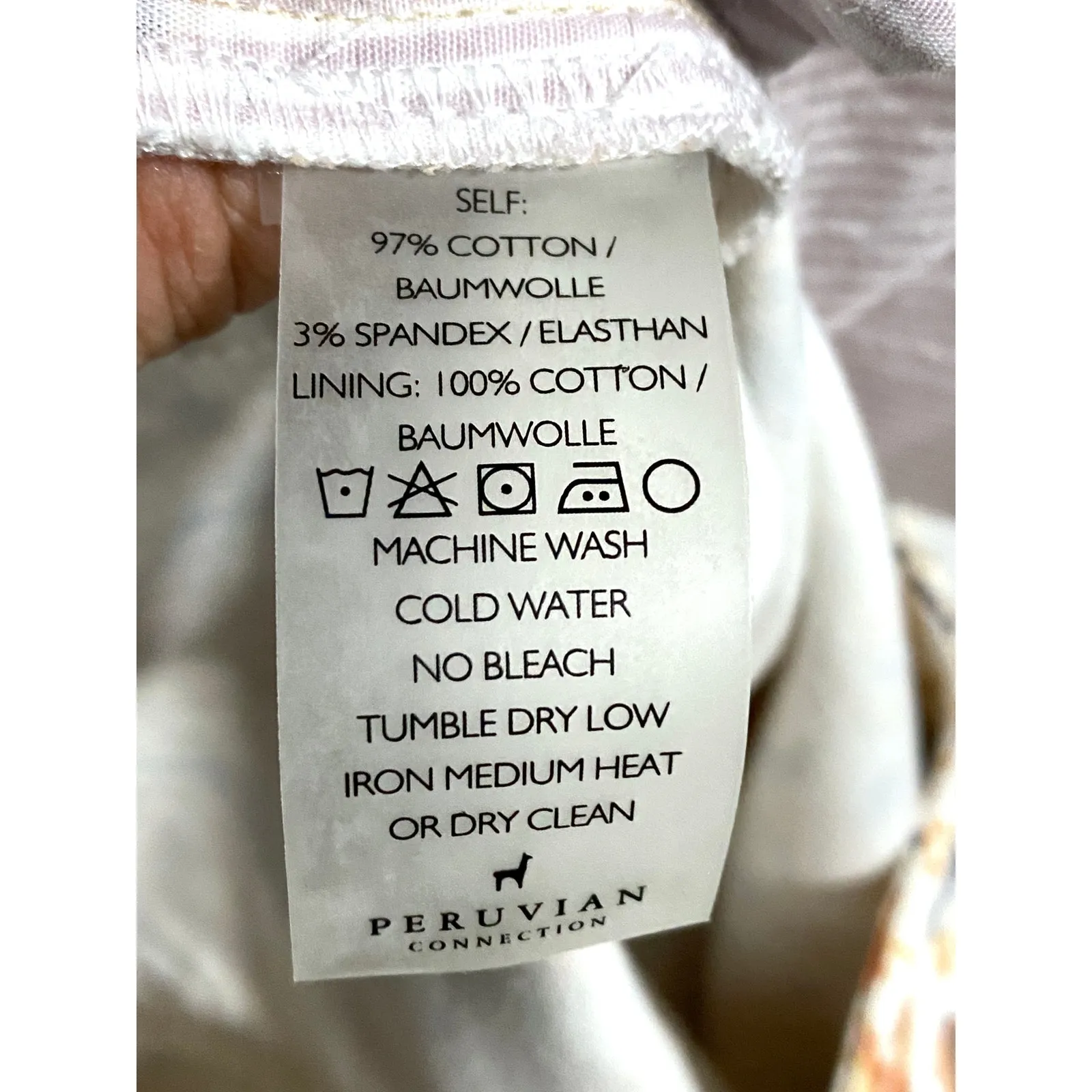 Peruvian Connection Alanya Pants Jeans Womens 6 Fall Autumn Floral Boho Artsy - Image 7