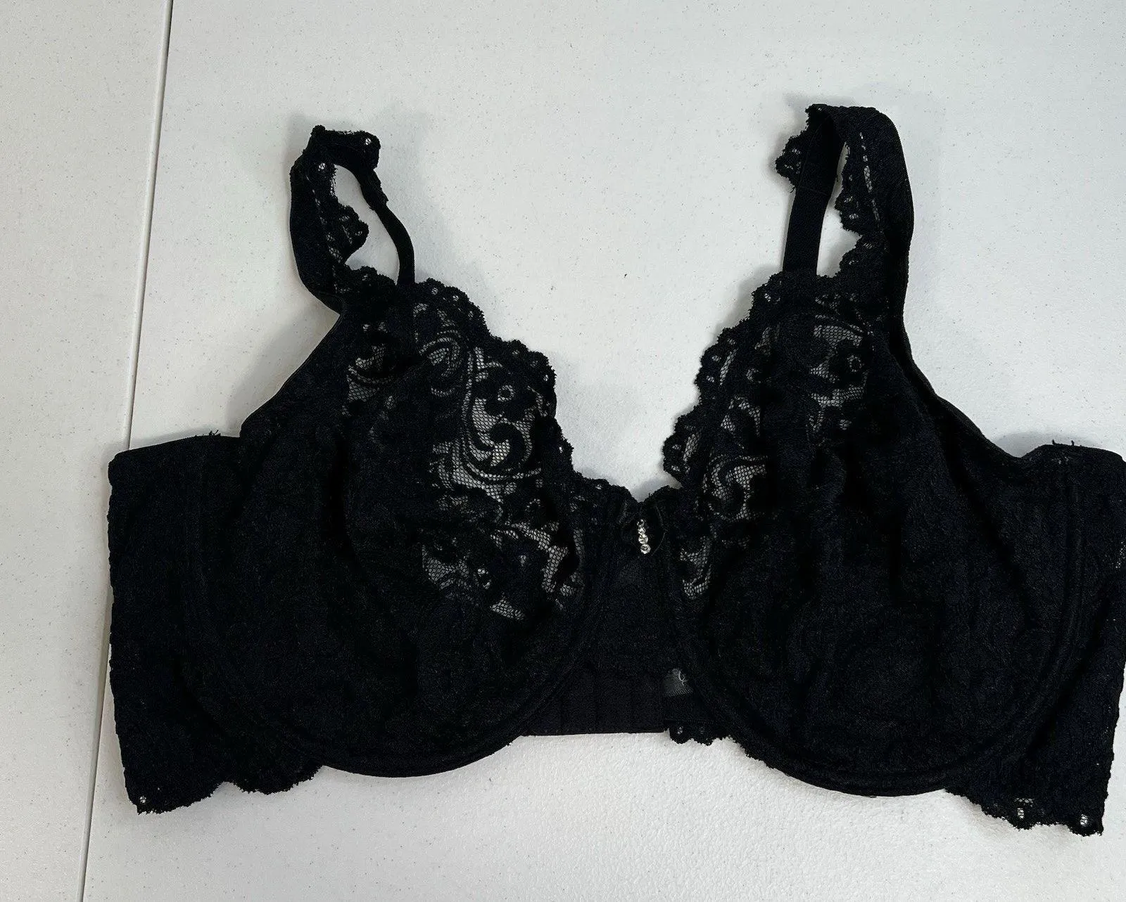Smart And Sexy 42DD Bra Signature Lace Unlined Underwire In Black SA964 - Image 3