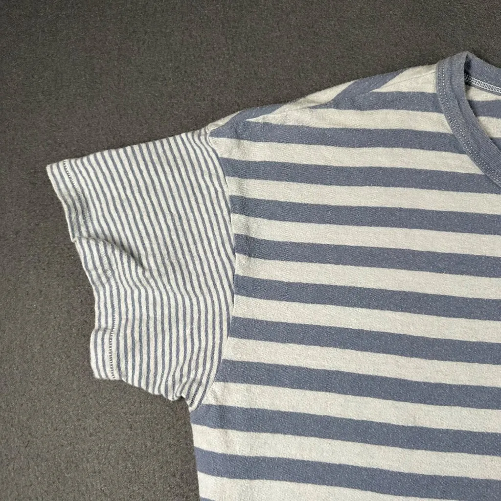 American Eagle Shirt Womens Small Blue Striped Short Sleeve Pullover T-shirt Tee - Image 5