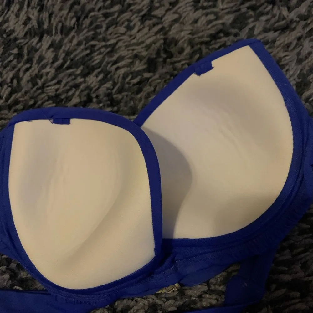 Bikini Swimsuit Top Royal Blue Fits Womens M Size M - Image 5