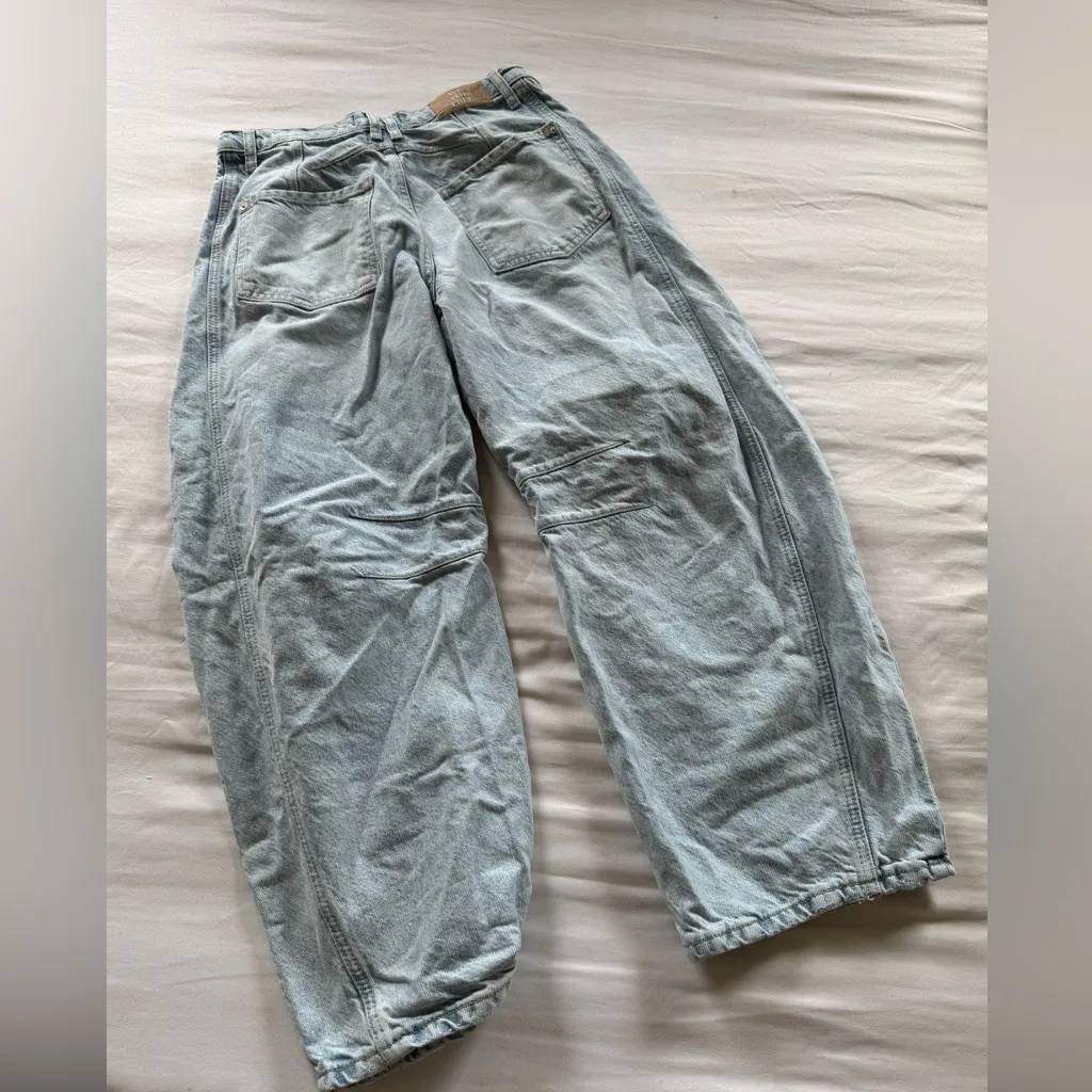 Free People- We The Free Good Luck Midrise Barrel Jeans Sz 27 - Image 3