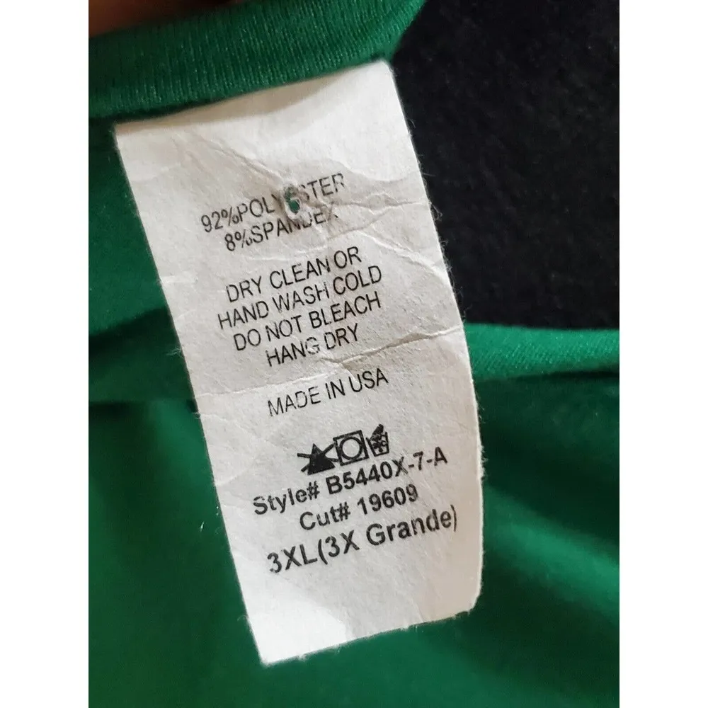 Womens Green & White Cactus Round Neck Long Flare Sleeve Top Blouse Size 3XL - Image 7