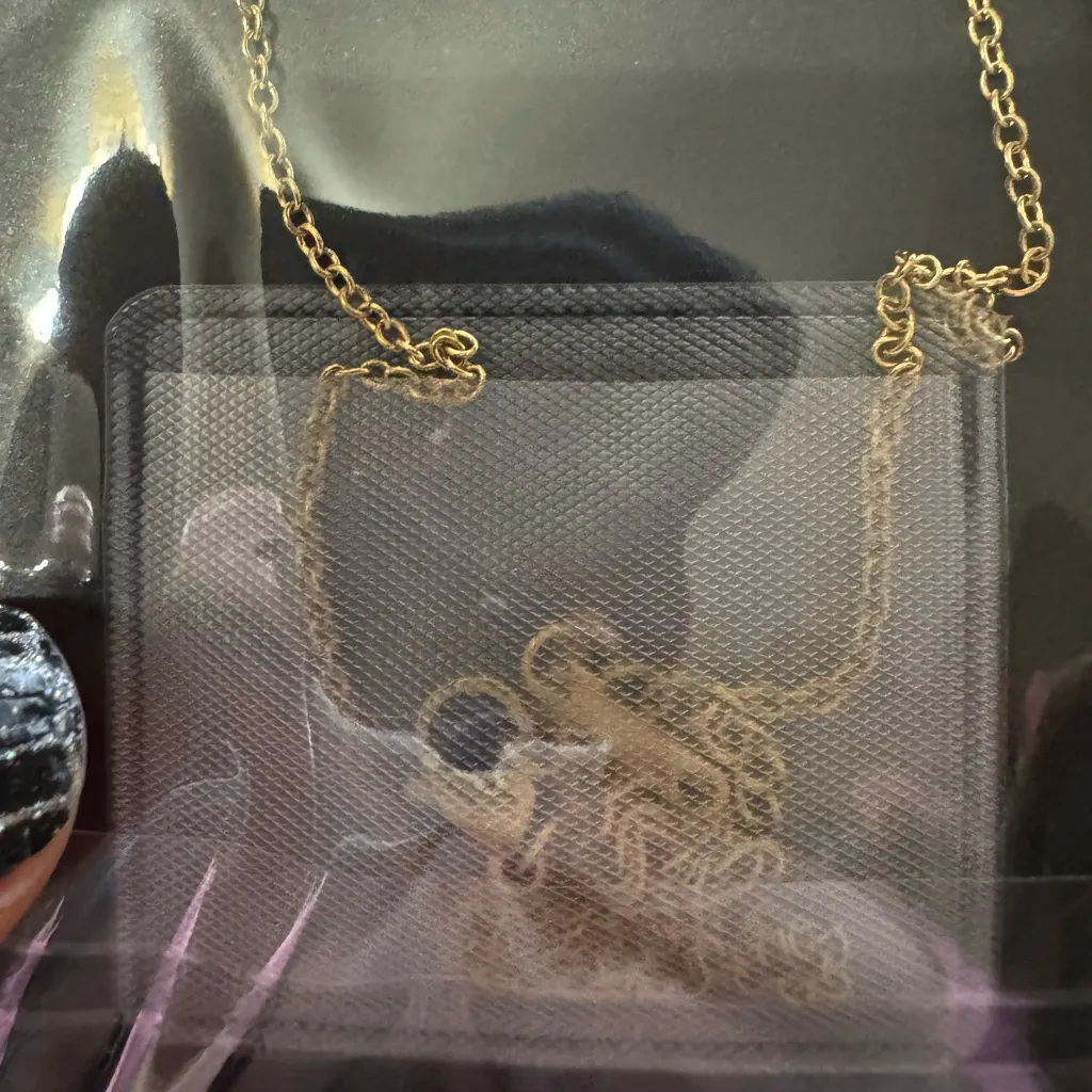 Gold Heart 4 leaf clover Pendant Necklace New - Image 4