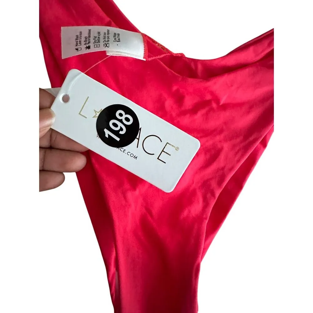 LSpace Womens High-Cut Bikini Bottoms Vibrant Pink Swimsuit Swimwear NWT Beach - Image 2