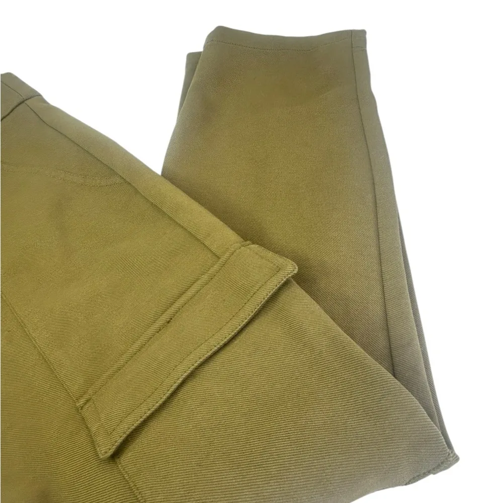 Anthropologie Essential Slim Knit Cargo Pant Size 12 Moss Green Pockets - Image 3