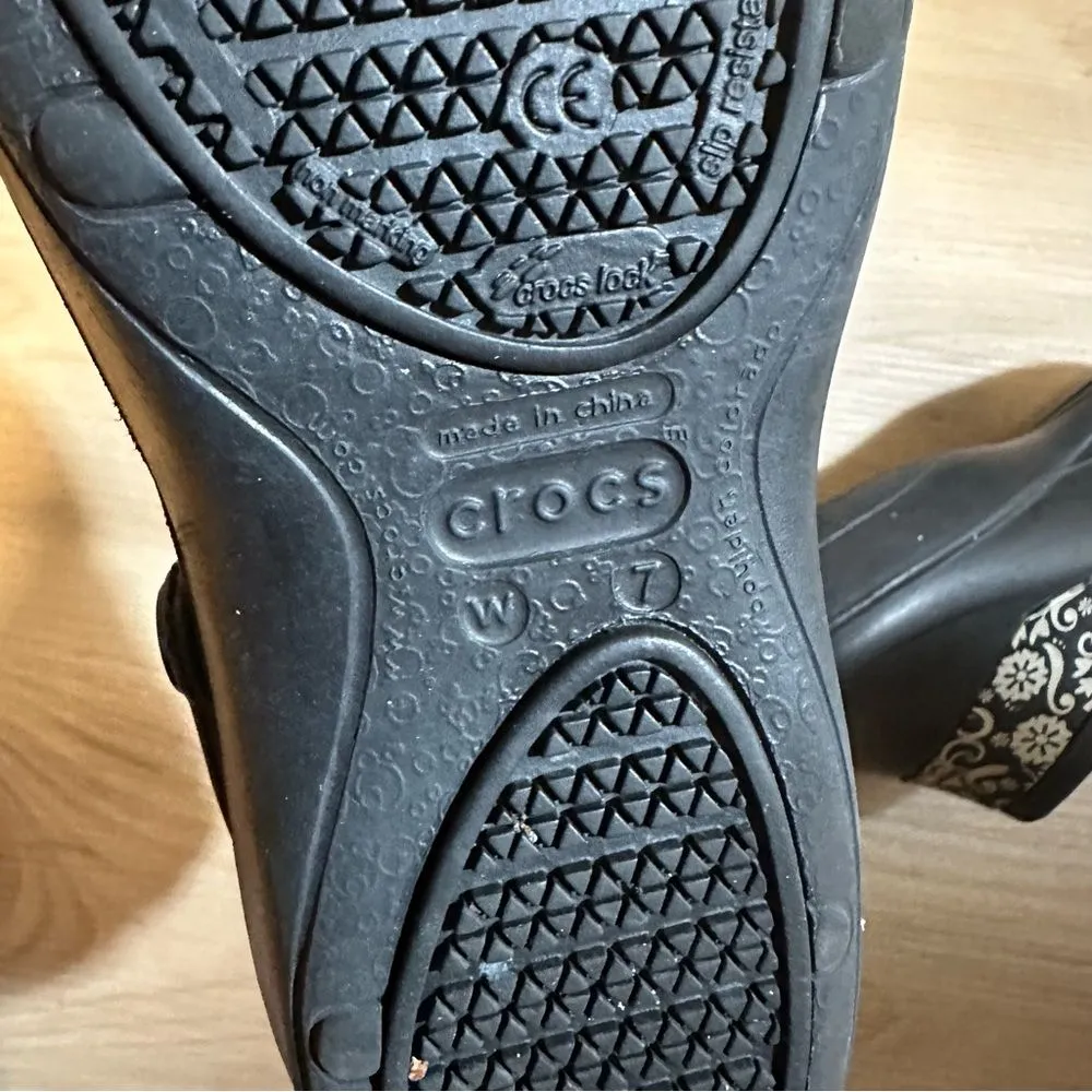 Crocs Crocs Mercy Black‎ and Silver Size 7 Work Clog - Image 9