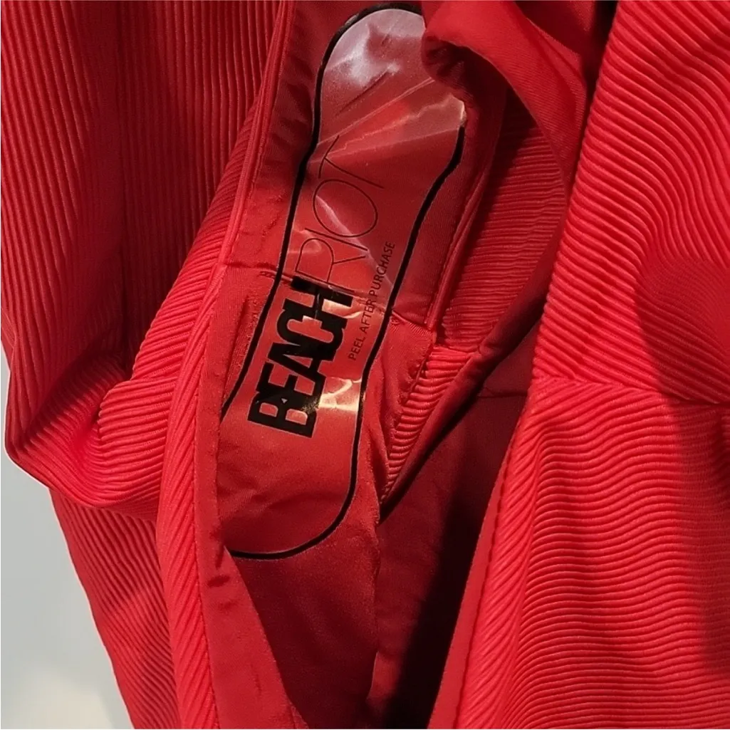 Beach Riot Sydney One Piece Swimsuit, Size Small, Red, no belt sz Med - Image 4