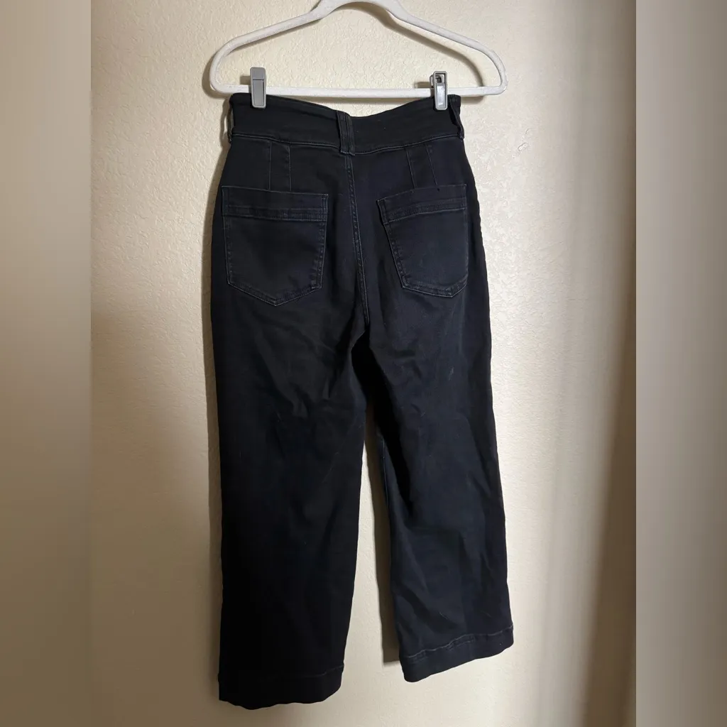 Anthropologie The Skipper Seamed High-Rise Cropped Wide-Leg Jeans Pilcro Sz 29 - Image 8