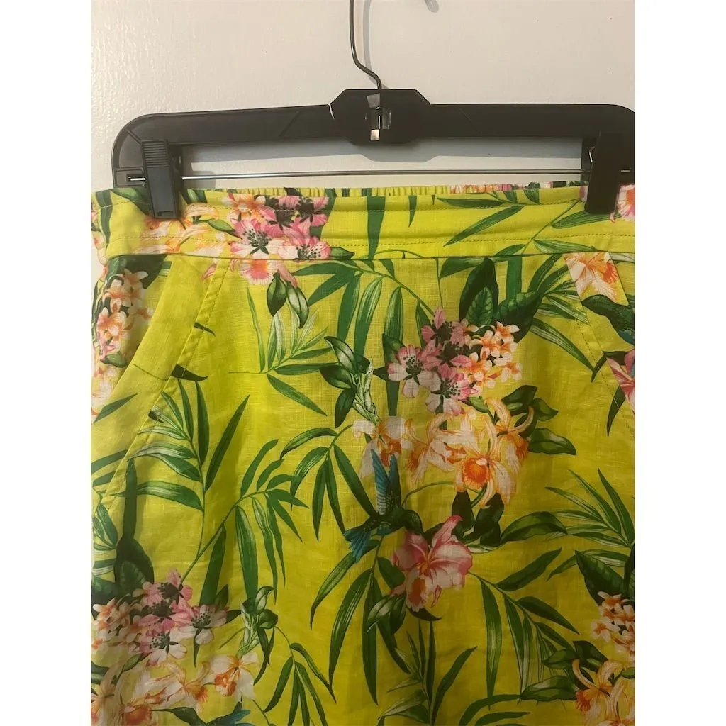 Tommy Bahama Women's Tropical Floral Linen A-Line Skirt Multicolor Size‎ S - Image 2