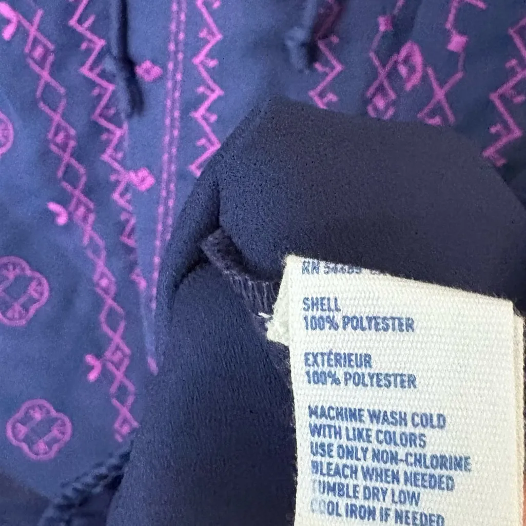 American Eagle Navy Sheer‎ Embroidered Top Size Small - Image 5