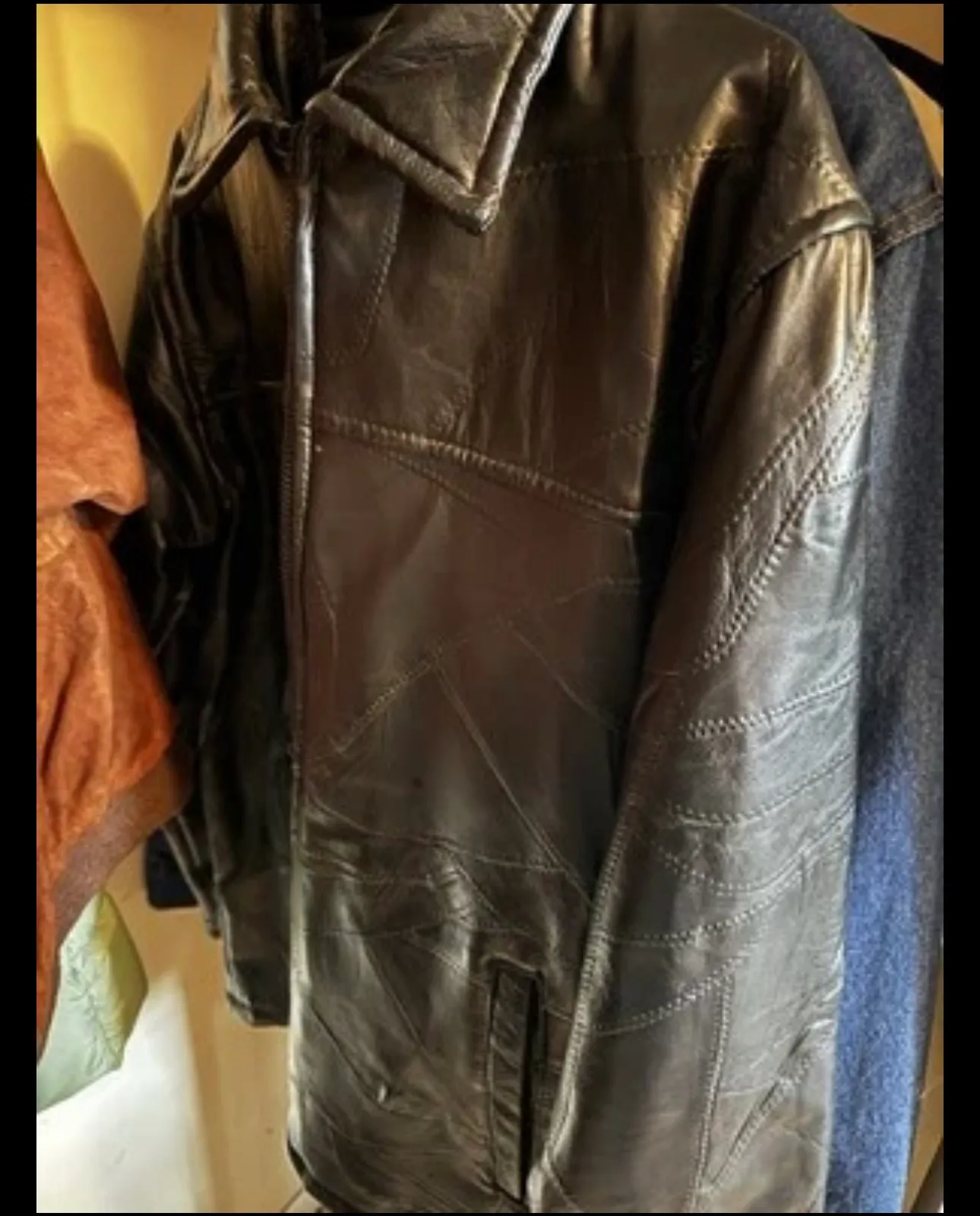 Men’s Haband Leather Jacket Black Size L - Image 3