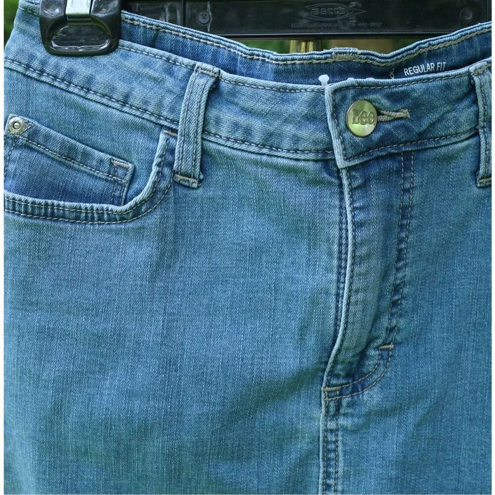 Lee Cotton Denim Stretch Mini Skort Skirt - Image 4