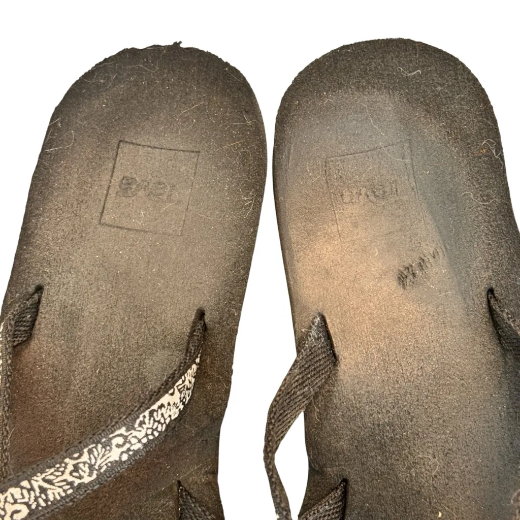 Teva Mush Mandalyn Wedge Ola 2 Sandals Women’s 8 Black White 2-Pair Walk Comfort - Image 5