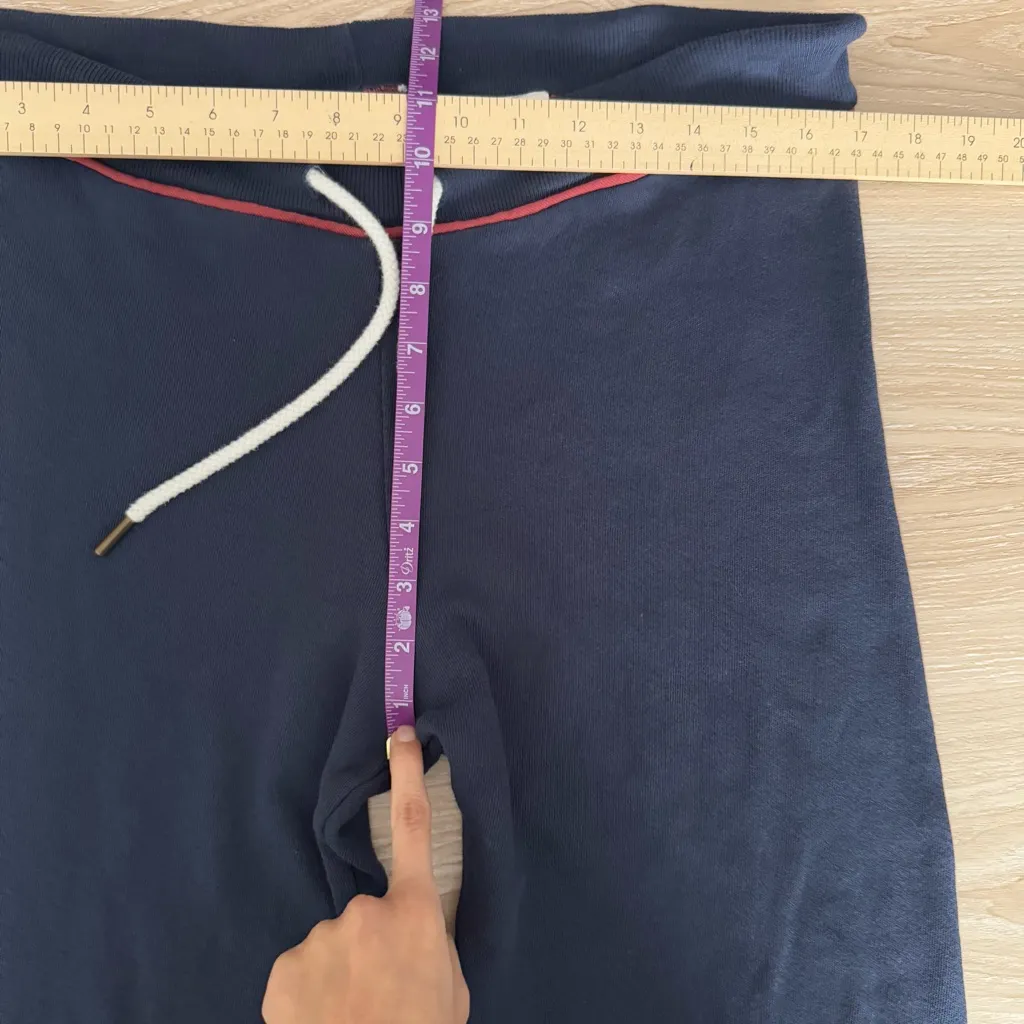 The Great. 1 Small Cropped Sweatpant Navy Joggers Lagenlook Lounge Comfy Varsity Blue - Image 6