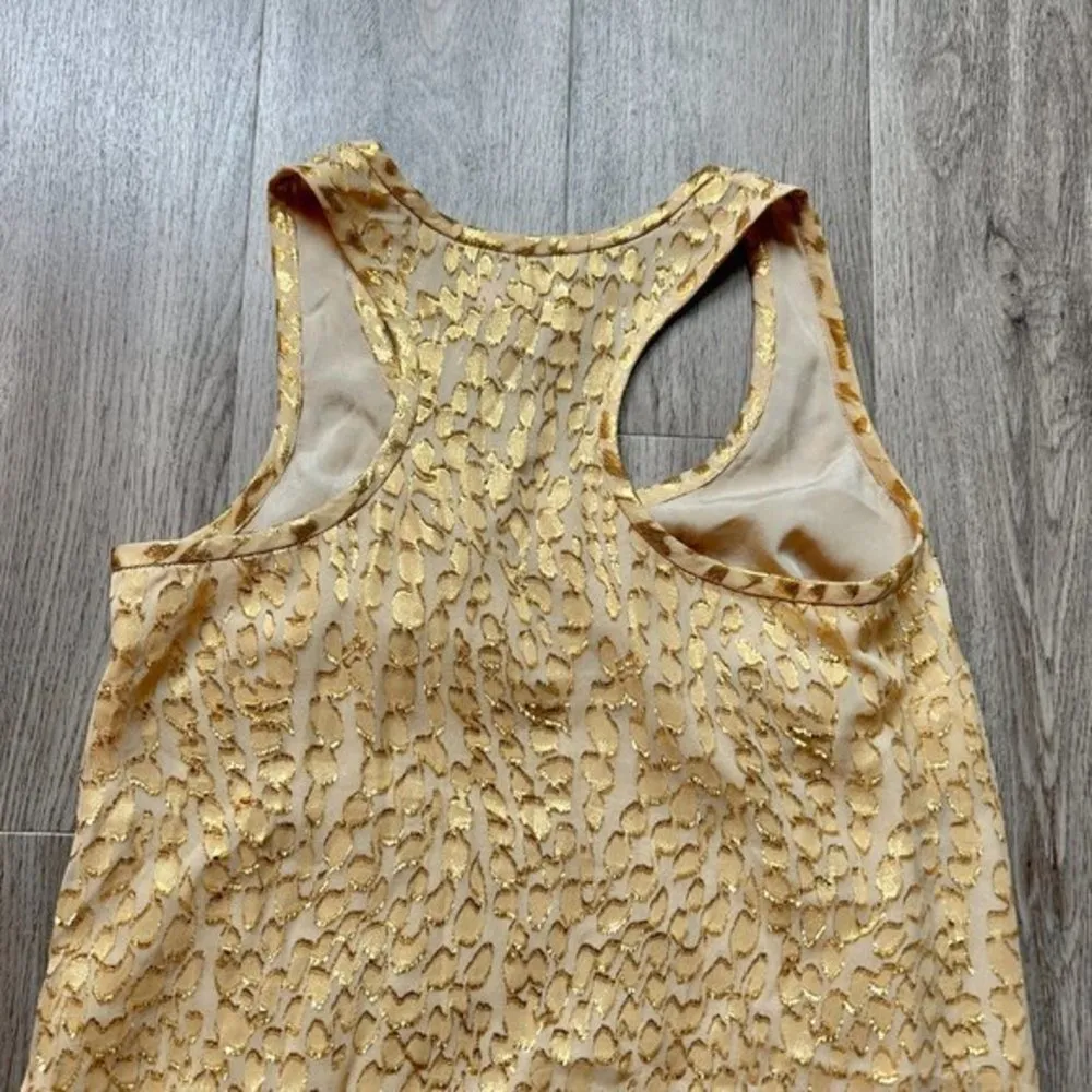 Lilly Pulitzer Silk Betty Dress Almond Gold Packin Head Jacquard Size XS - Image 9