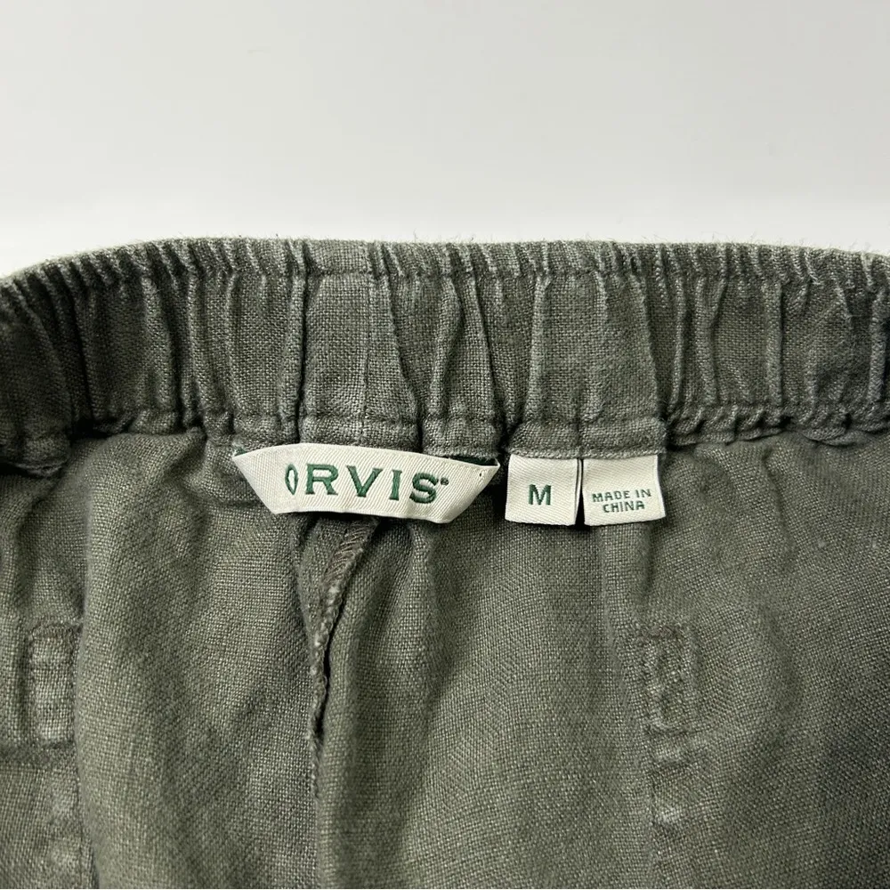 Orvis Green Cargo Shorts Classic Utilitarian Style size Medium - Image 3
