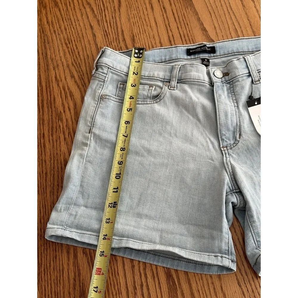 Banana Republic Premium Jean Denim Shorts Light Wash Size 8 NWT - Image 6