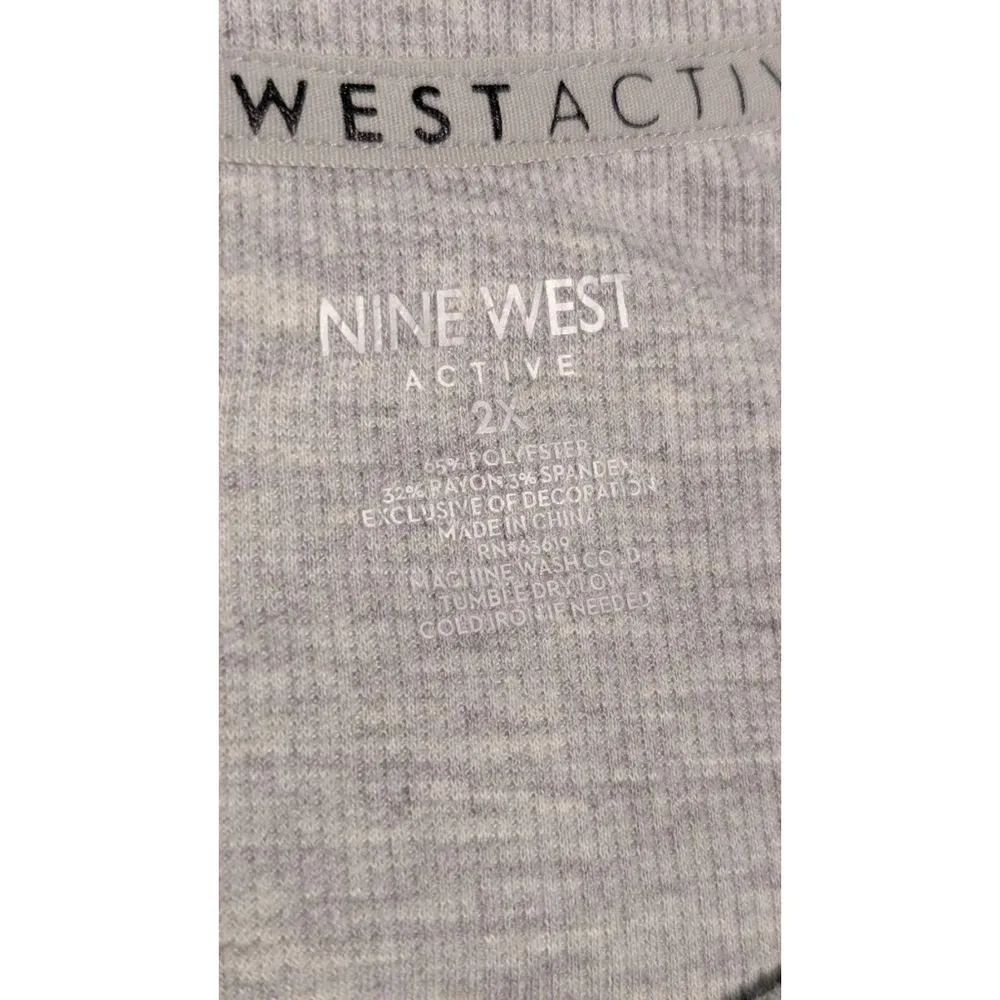 Women's Nine West Active Sweatshirt 2X Grey - Image 6