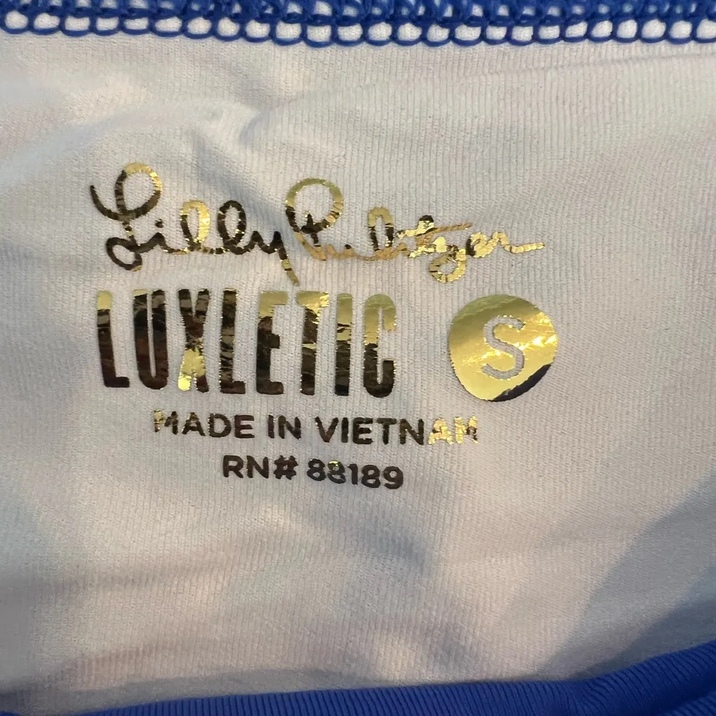 Lilly Pulitzer skort Peachy Blue Grotto Colorblock Luxletic Small UPF 50+ EUC - Image 7