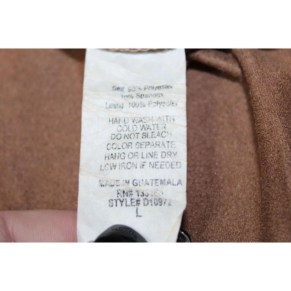 NWOT Altar'd State Brown Cream Bell Sleeve V-Neck Knit Lace Cuffs Blouse Size L - Image 4