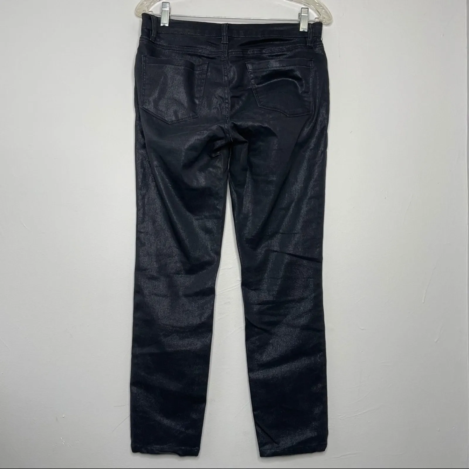 CACHÉ Vintage Black Skinny Jeans Womens 6 Sparkle Shimmer Punk Rock Space Glam - Image 4