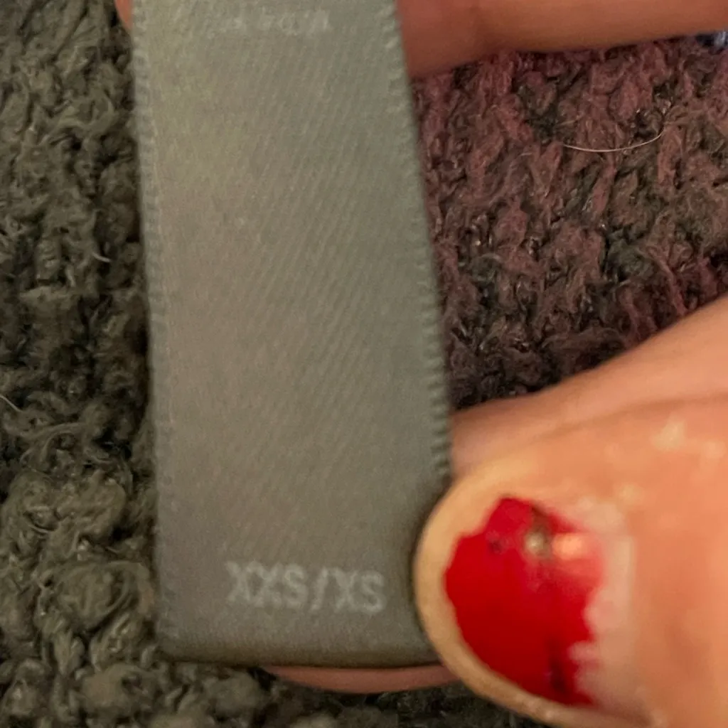 Skims Women’s Teddy High Pile Fleece Joggers Drawstring Zip Pockets XXS Gray - Image 3