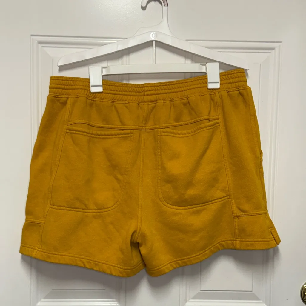 Daily Practice by Anthropologie Yellow Seamed Lounge Shorts Comfy Cozy Size XL - Image 6
