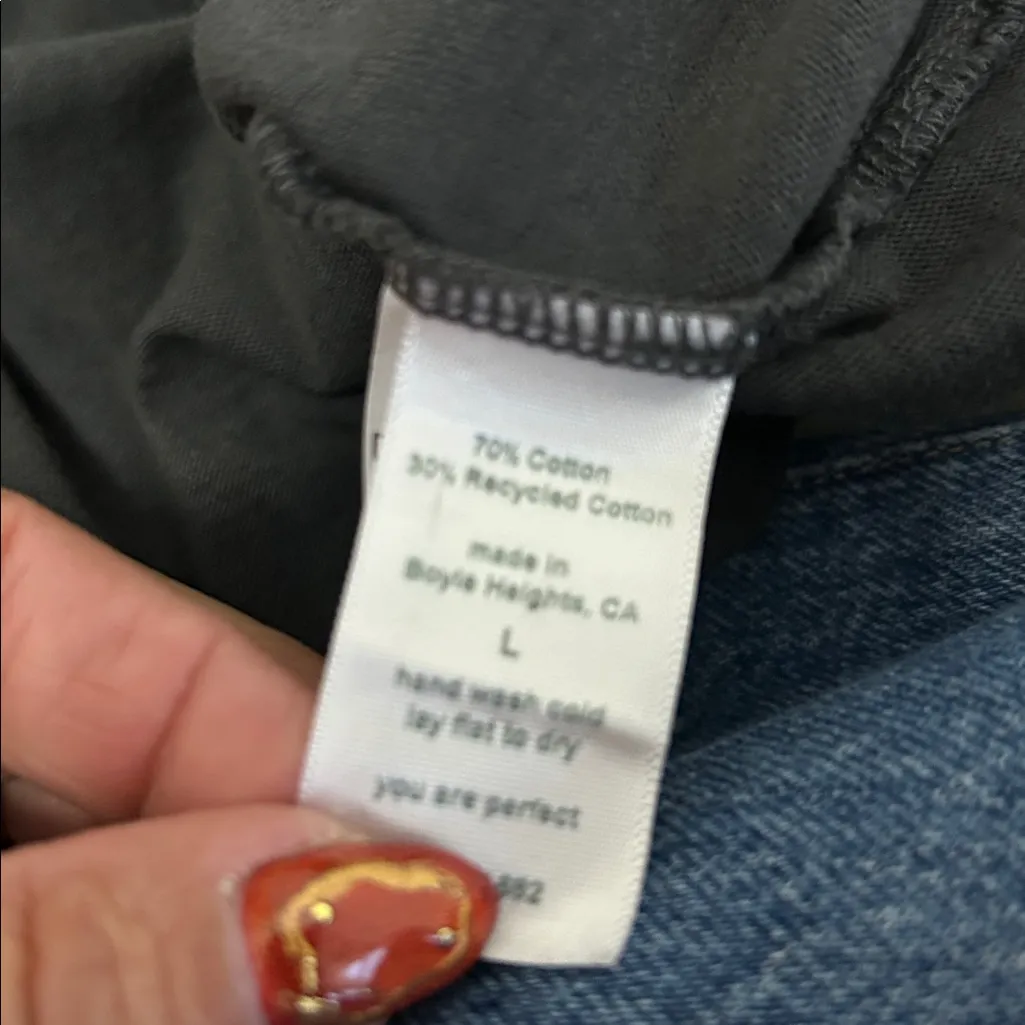 Perfectwhitetee Alicia V Neck Tee Shirt Dress Charcoal Size L - Image 8