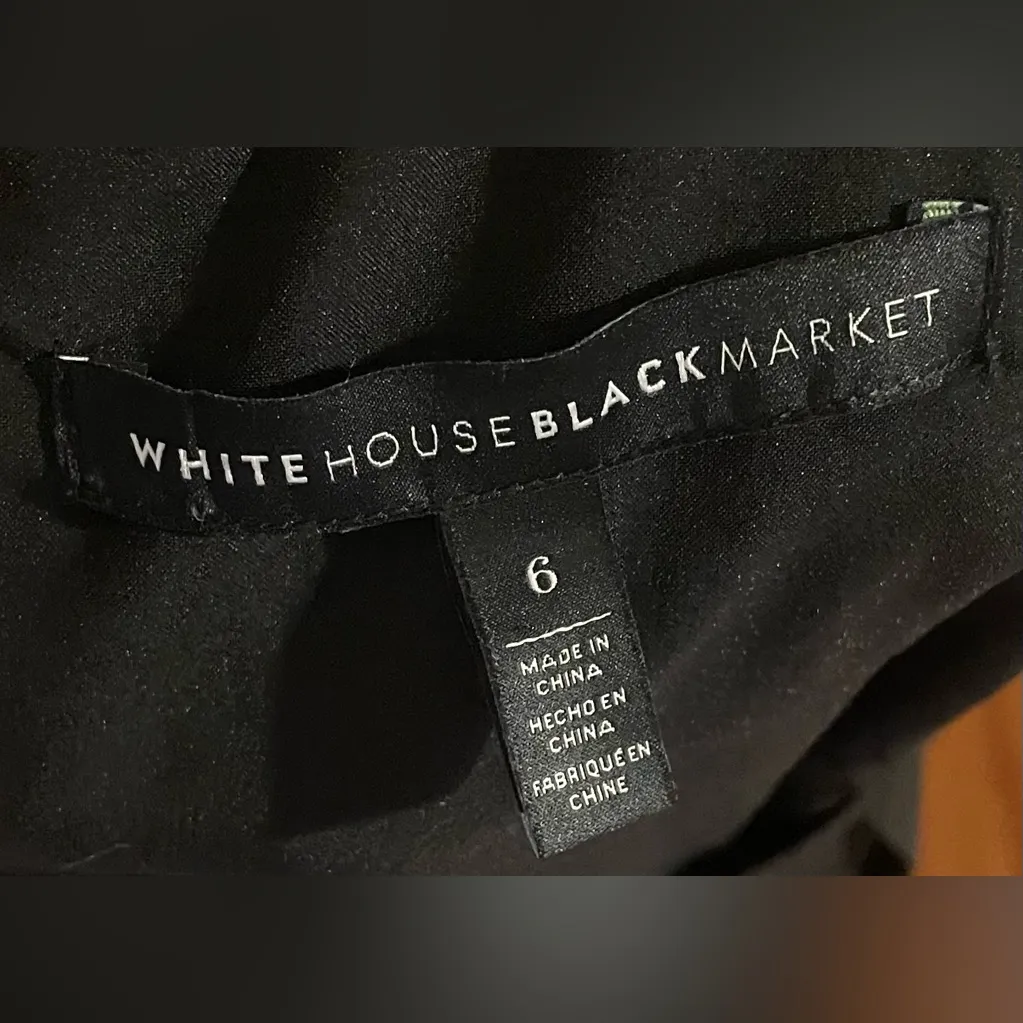 White House Black Market- Elegant Black and White Maxi Dress Size 6 - Image 7