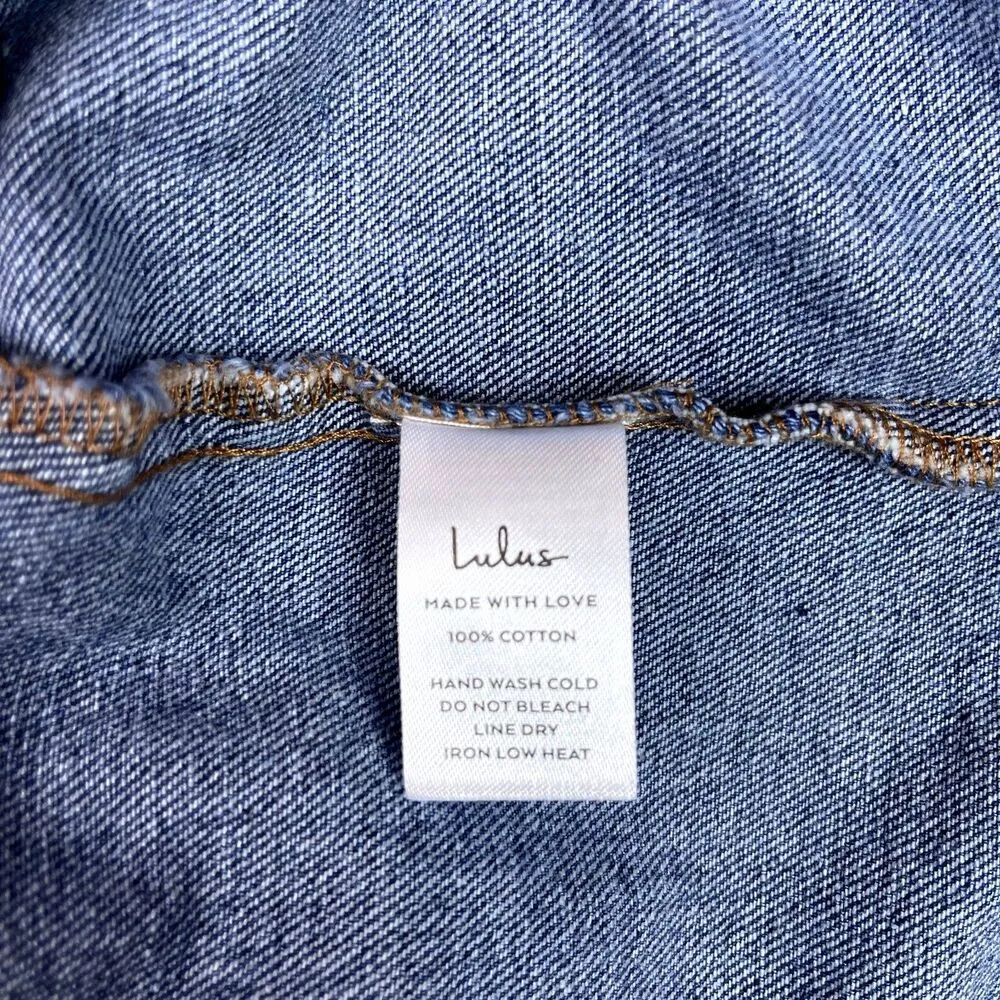 🆕 Lulus Ready to Charm Medium Wash Denim Mini Dress - Image 11