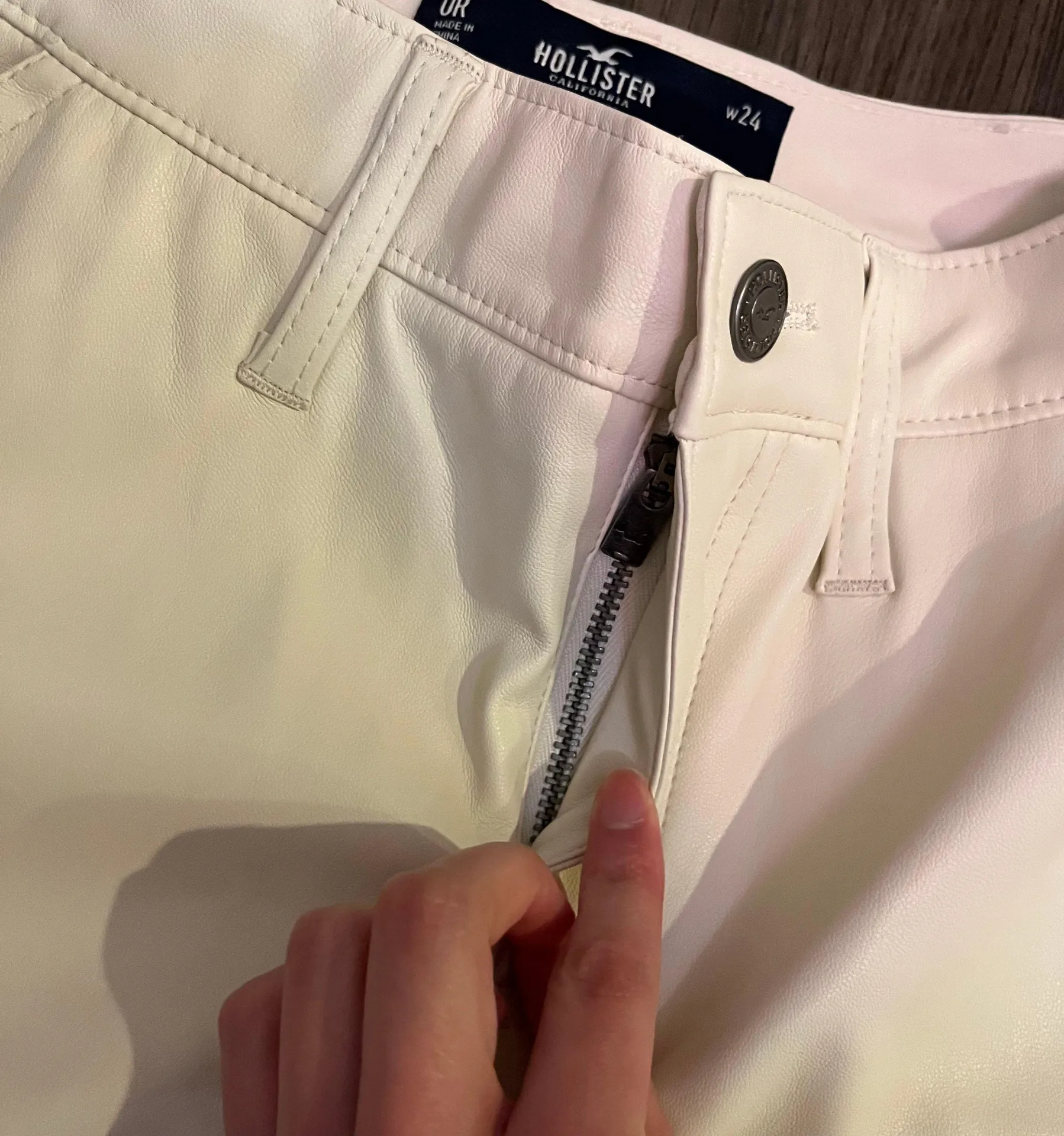 Faux Leather Dad Pants - Image 3