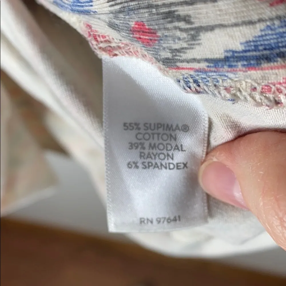 J.Jill Luxe Supima forward seam cotton boho tribal print tunic sz M - Image 7