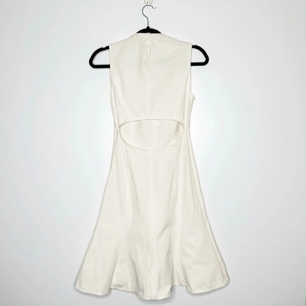 Derek Lam 10 Crosby Fit & Flare Dress Cream Size 2 - Image 2