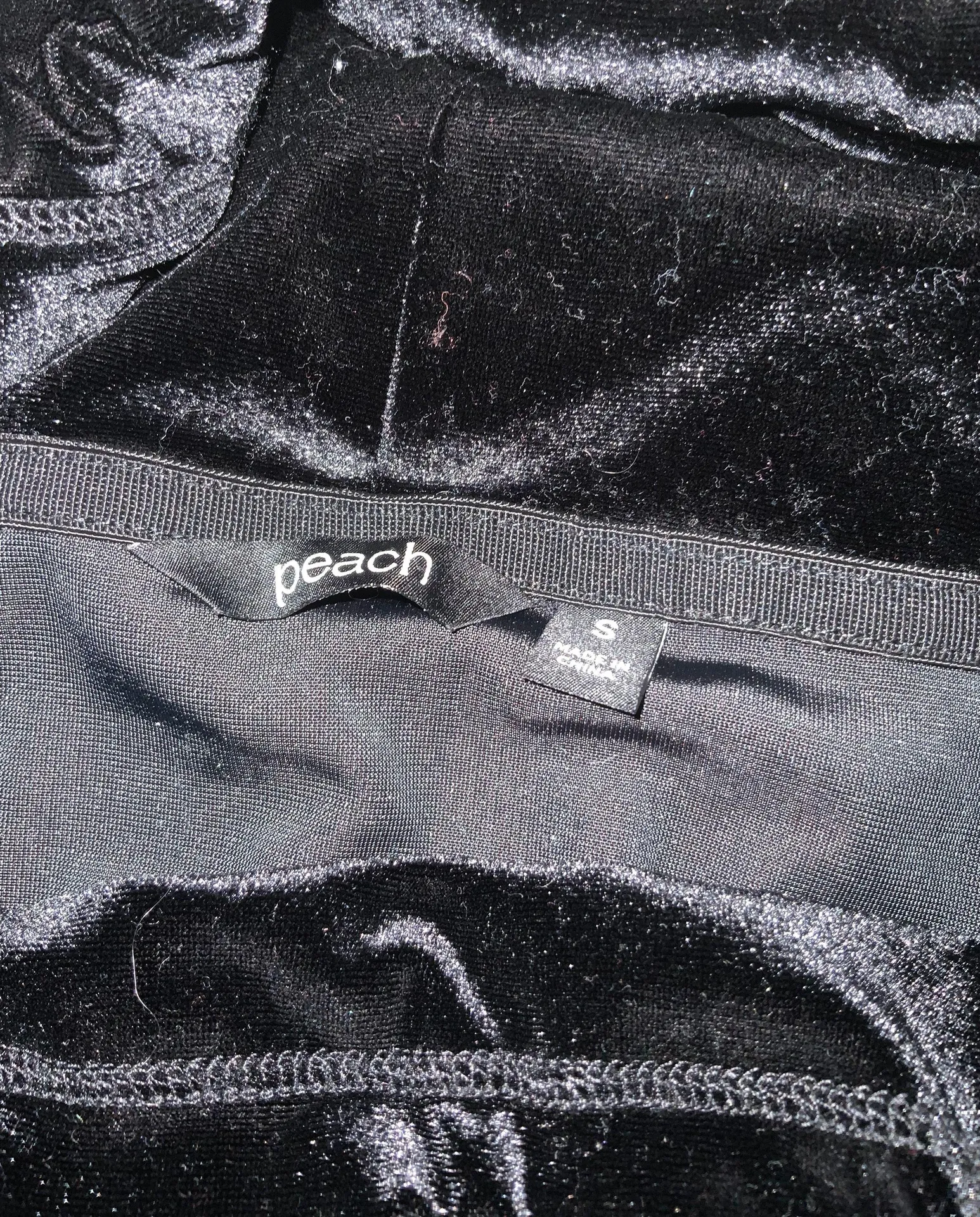 Peach Gym.Work.Play Black Velour Cowl Neck Top - Image 2