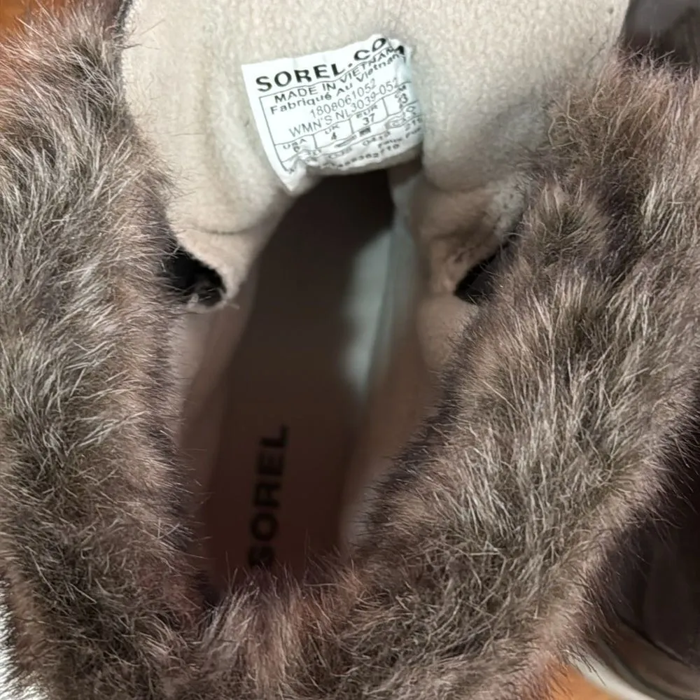 Sorel Women's Gray Fur-Trimmed Boots size 6 - Image 9