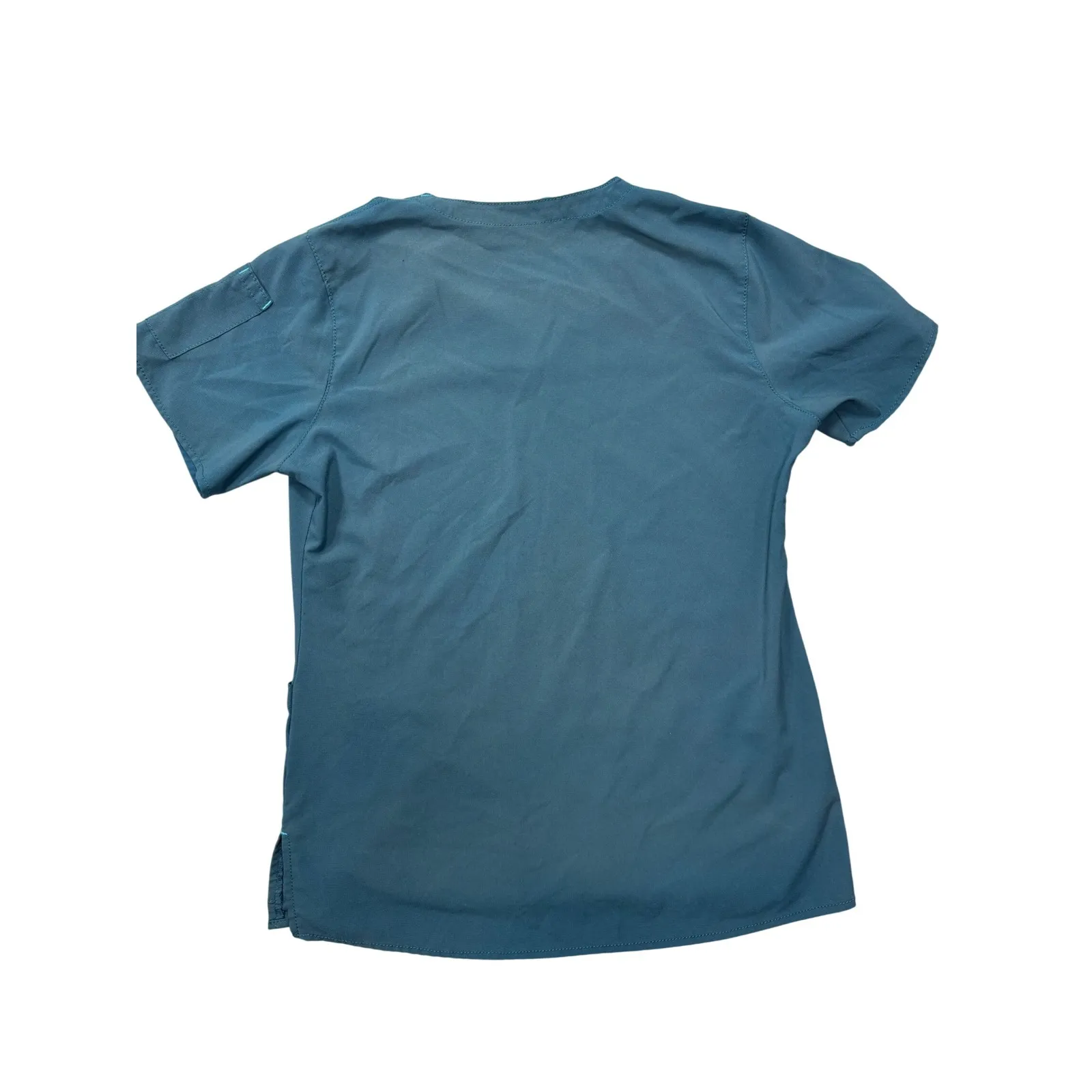 Carhartt Scrub Top V-Neck Teal Blue Medical Uniform Workwear‎ Top Size S - Image 10