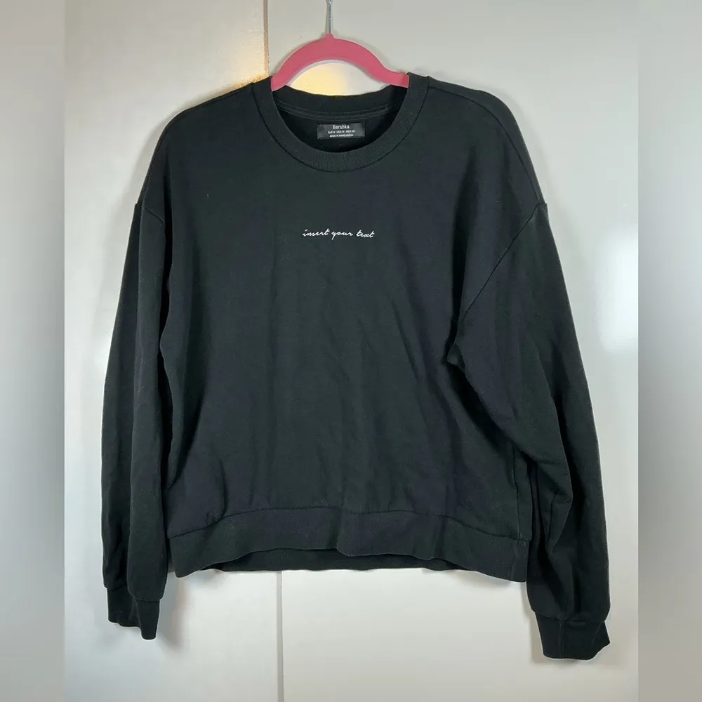 Bershka Black Crew Neck Sweater A0459 - Image 2