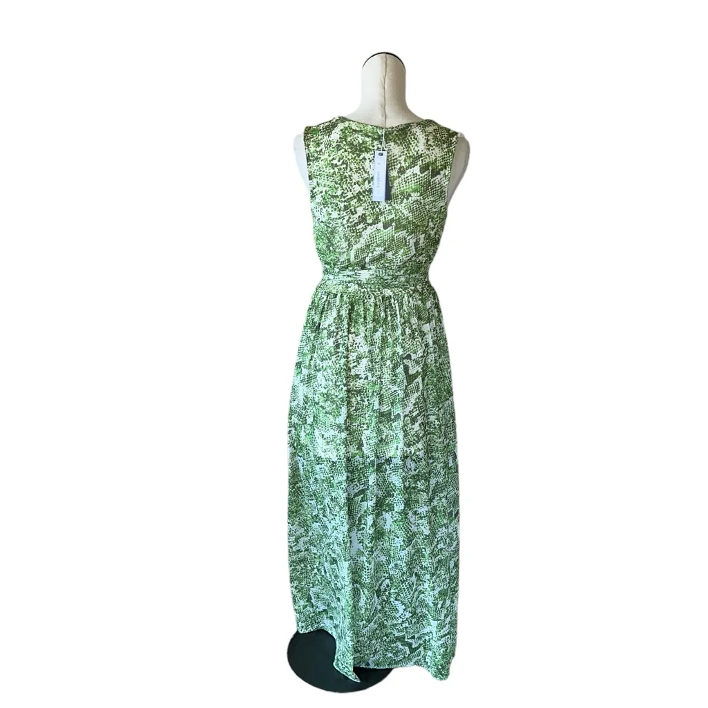 Steve Madden NWT  GREEN SNAKE PRINT MAXI DRESS - Image 4