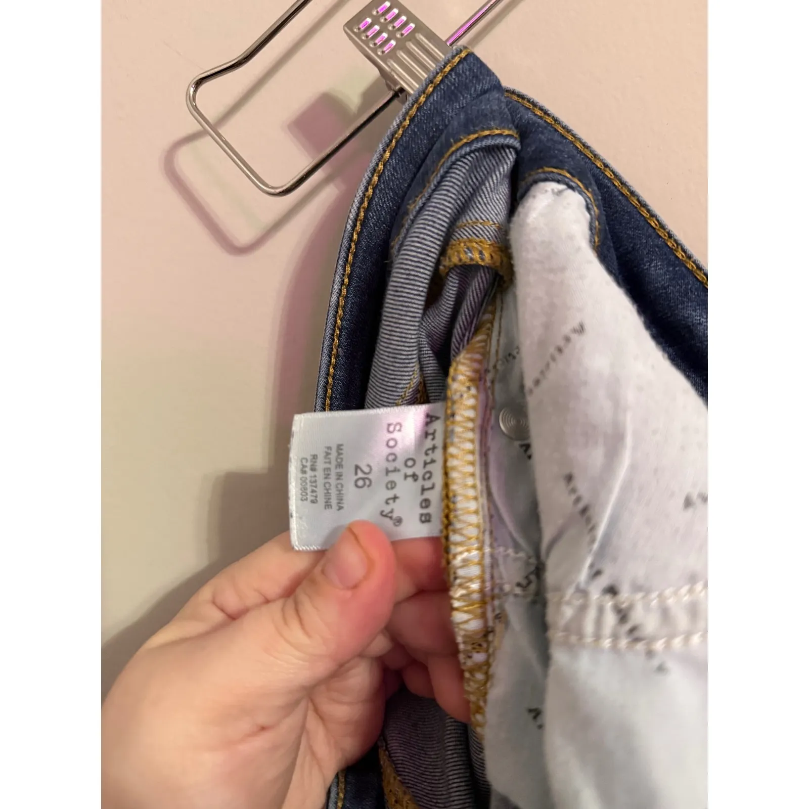 Articles of Society Womens Blue Distressed Skinny Jeans Size 26 - Image 8