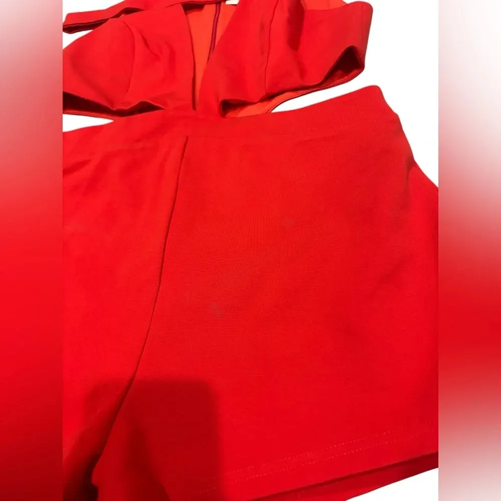 NEW! Revolve SUPERDOWN Alondra Cutout Romper in Red XL - Image 7